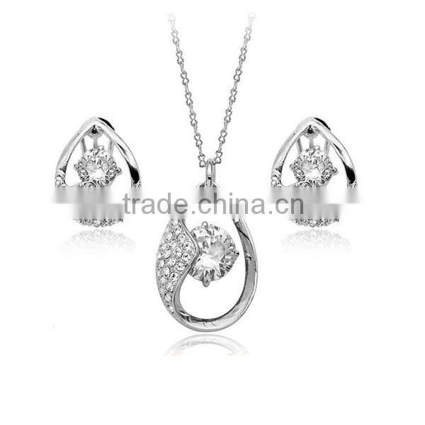artificial imitation diamond jewelry set, gold jewelry sets