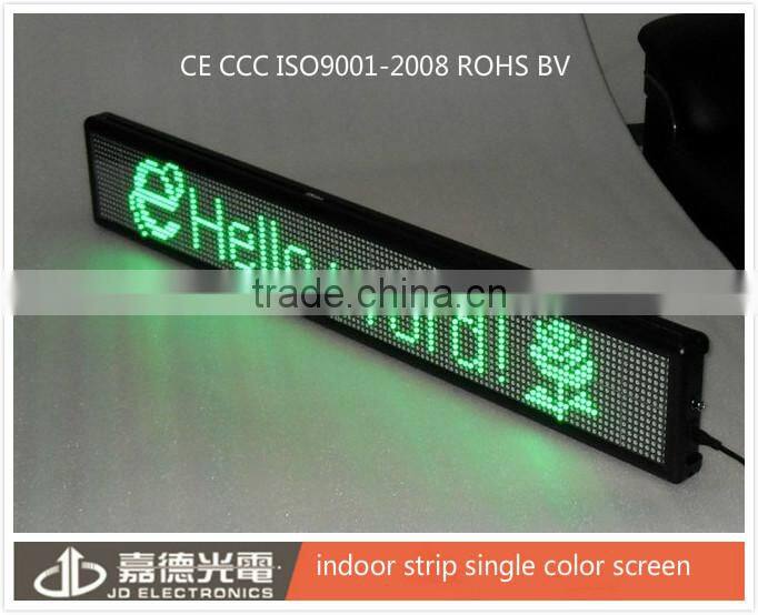 P10 single green strip display led message for shop door head