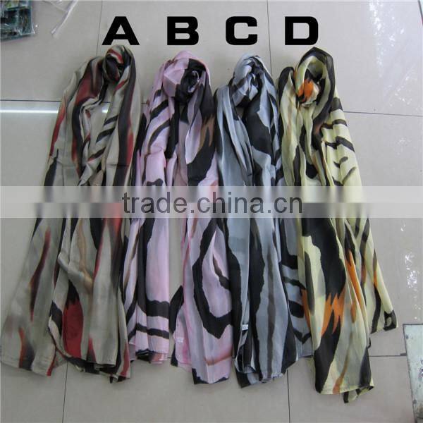 Hangzhou flower printed silk scarf 110*180cm silk scarf twill