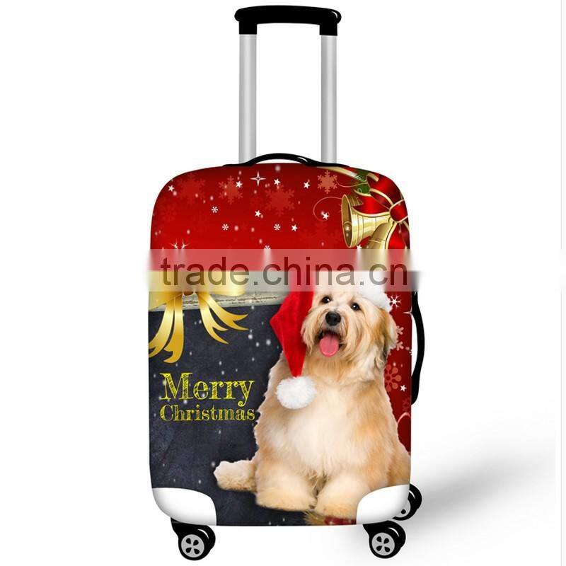 2016 promotional customized printed wholesale spandex luggage cover