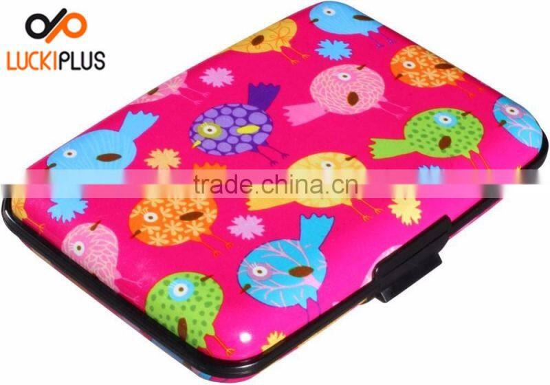 Luckiplus Inventory RFID Blocking Card Holder Colorful Aluminum Wallets Theft Blocker