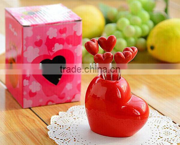 Heart Wedding Favors Tableware Fruit Forks