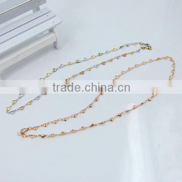 Variety color chain necklace stainless steel fake gold chains