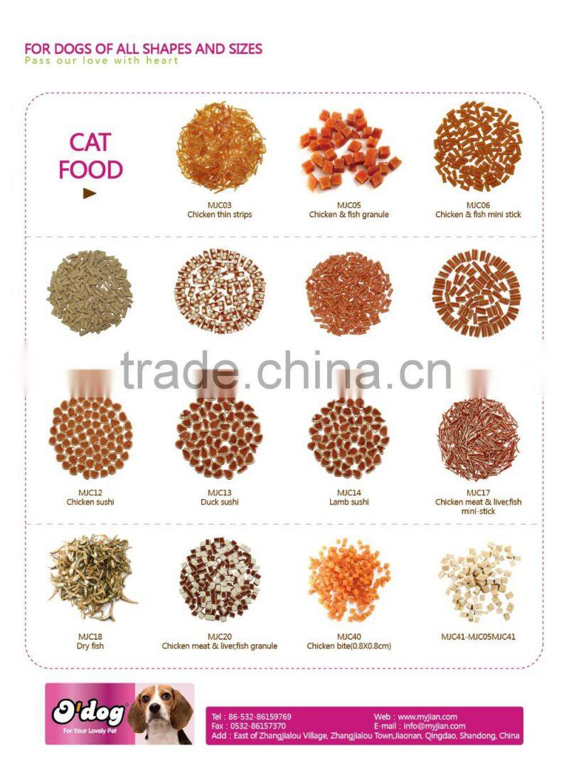 dry cat food salmon in bone shape MJC48 pet food cat treats