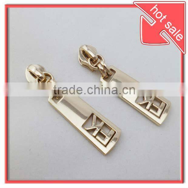 customized zipper puller slider for bag accessory, metal zipper and zipper puller