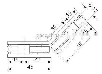 high quality hot sale 135 degree bathroom glass clamps glass clip