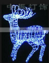 2013 commercial pubilc decoration 3D LED Christmas sculpture motif light (3D deer)