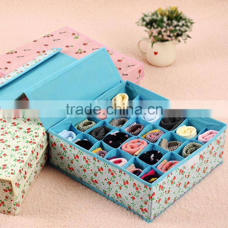 24 grid underwear storage box,multifunctional foldable socks underwear storage bag,storage tools