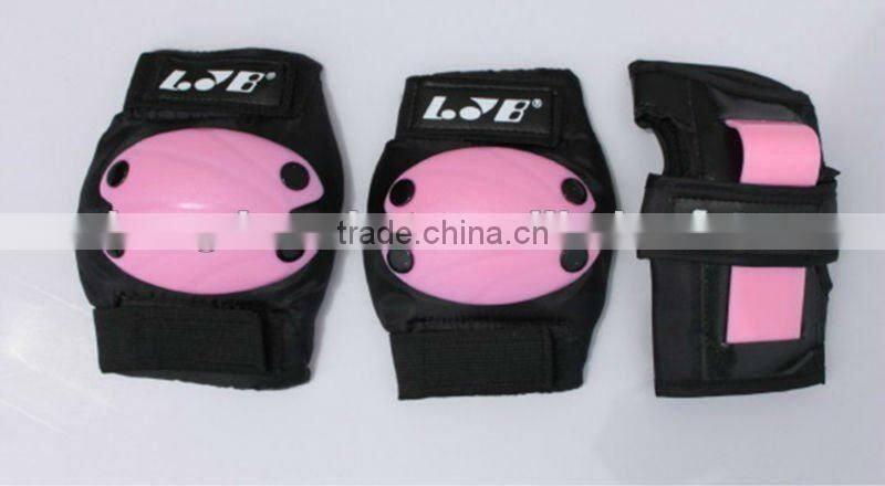 Different size skate board knee and elbow pads