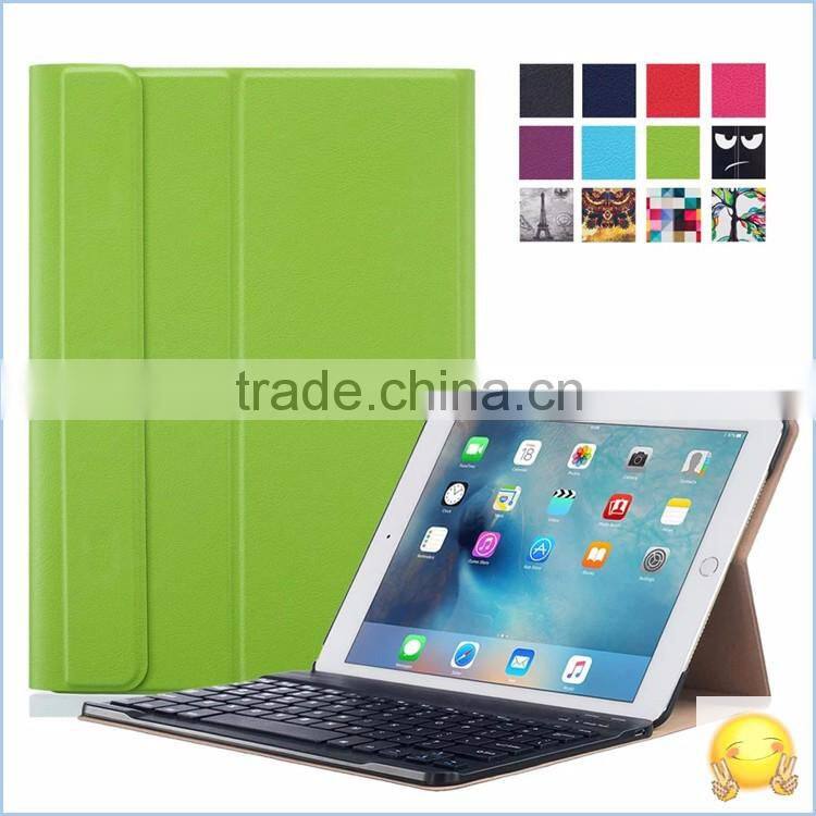 Luxury Business PU Leather Folding Stand cover case for apple ipad pro 9.7'' keyboard case cover