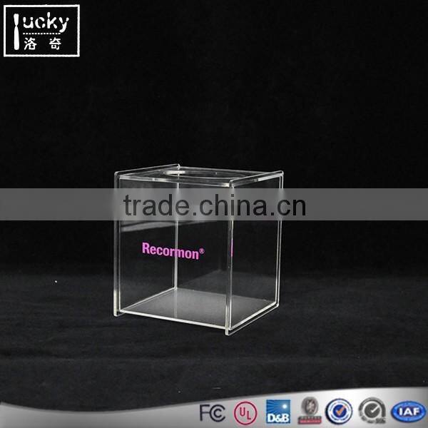Acrylic voting Box with brochure holder