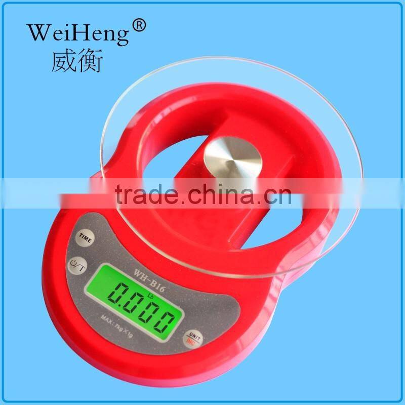 lcd display glass panel electronic weight scales with clock function
