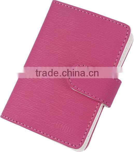 Colorful leather business name card holder credit card holder