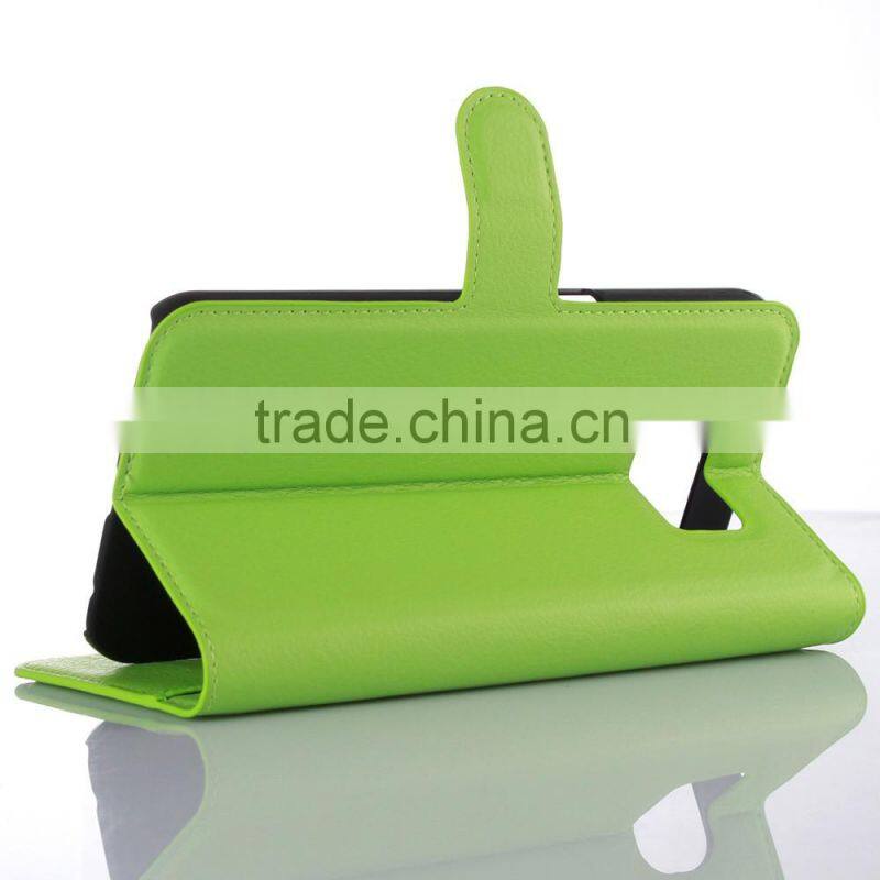 Hot Selling Ultra Thin Lichee PU Leather Case Wallet Folio Flip Cover for Samsung GALAXY S7 edge