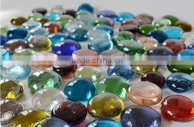 popular flat glass marbles,glass gems for decoration