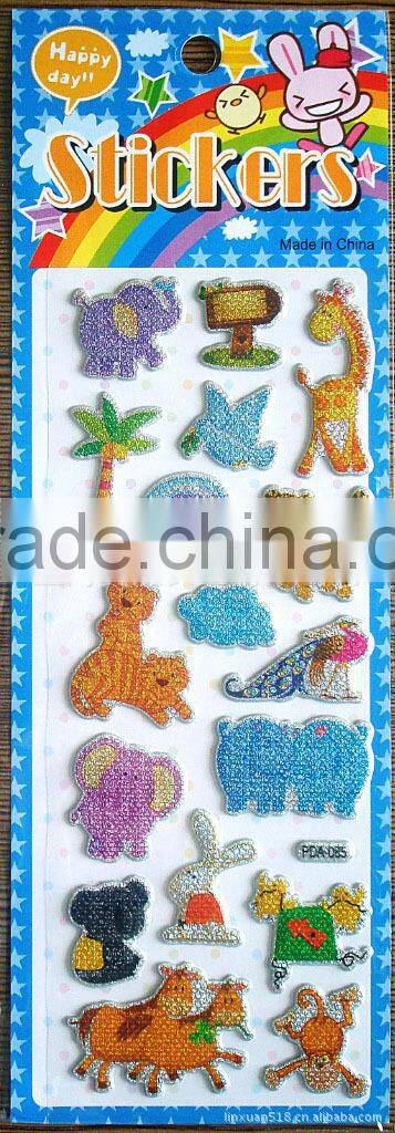 Cheap custom glitter sticker,foam sticker maker