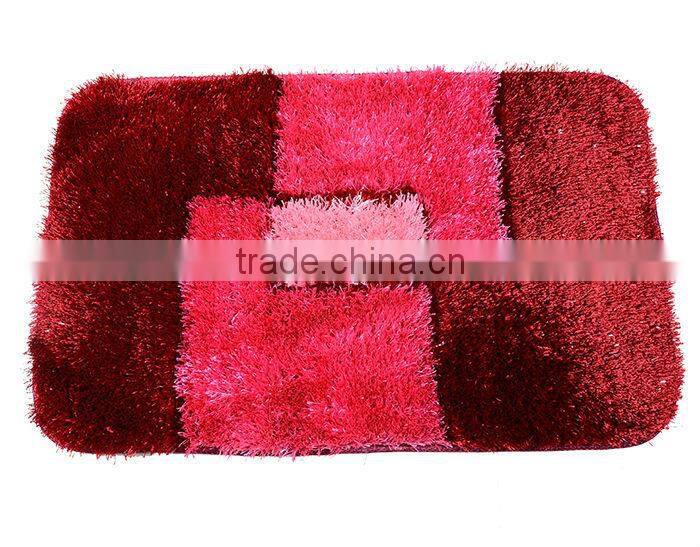2015 New 9cm Long pile Luxury Polyester silk acrylic shaggy rugs and carpets