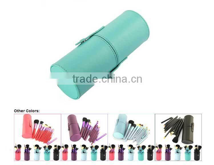 Professional Nylon Goat and Horse Hair 12Pcs Makeup Brush Tools