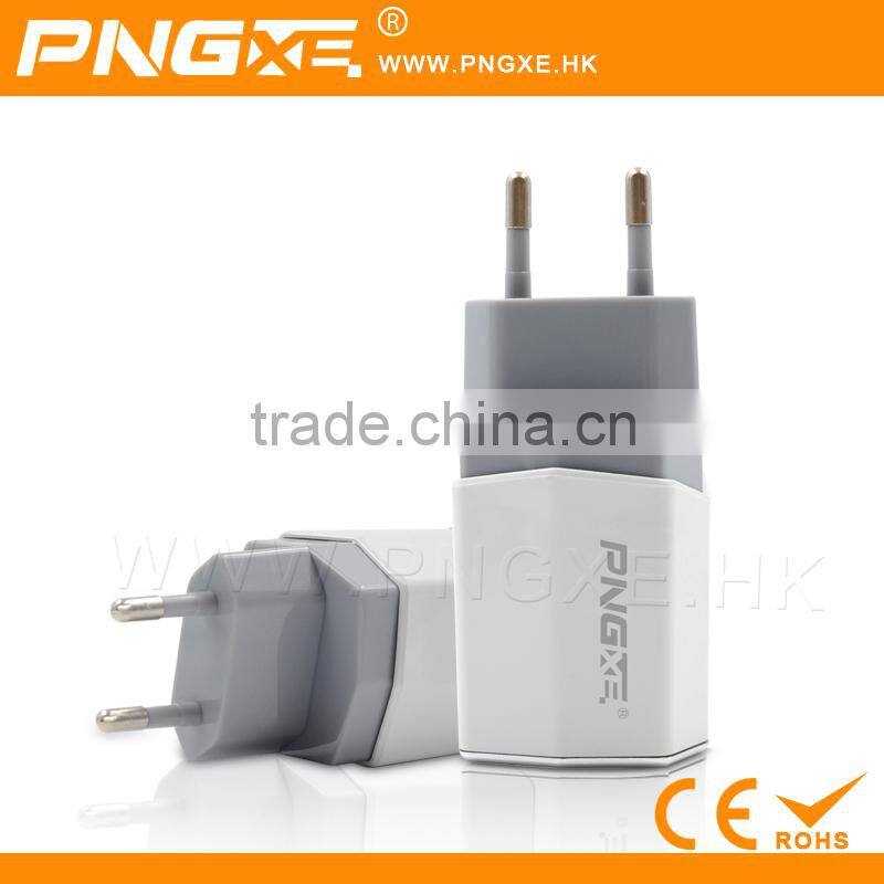 Wholesale 5V 2.1A+1A Universal Portable Dual USB Travel Charger Adapter For All Mobile Device