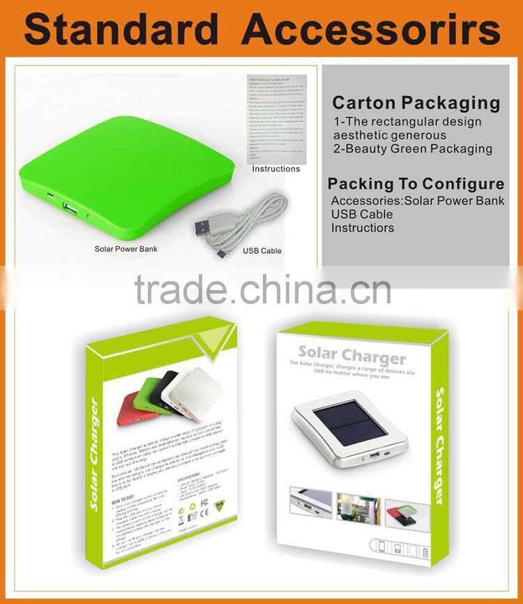 2015 new product high quality waterproof solar panel for iphone 6 plus
