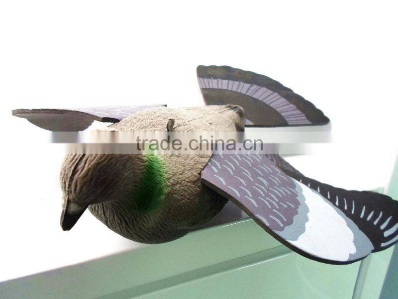 china plastic flocked pigeon with EVA wings