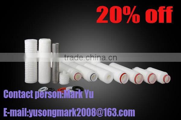 PP filter cartridge in line water filter with 0.2micron 0.45micron 1micron