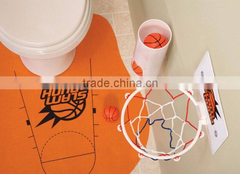 Toilet Basketball Set, Mini Toilet Basketball Game Set, Slam Dunk Toilet Basketball
