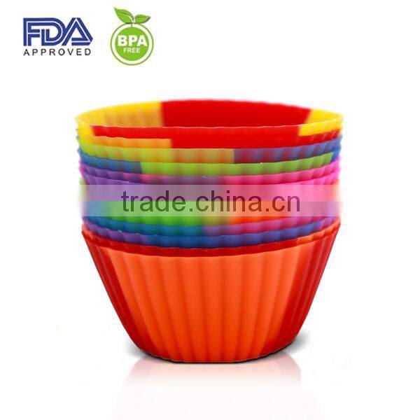12 High Quality BPA Free Silicone Baking Cups silicone muffin cup silicone cupcake liner bakeware set