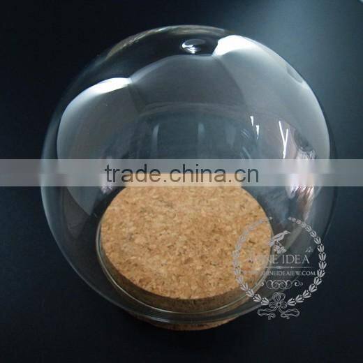 12*13cm sphere glass terrarium transparent preserved flower arrangement table centerpiece indoor gardening 0100029