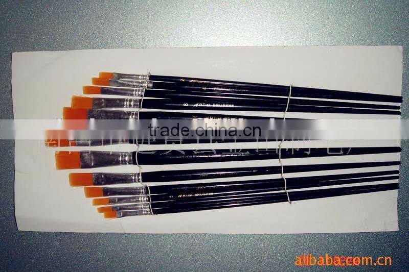 12pcs professional Nylon hair Artist brush,painting brush,oil artist brush