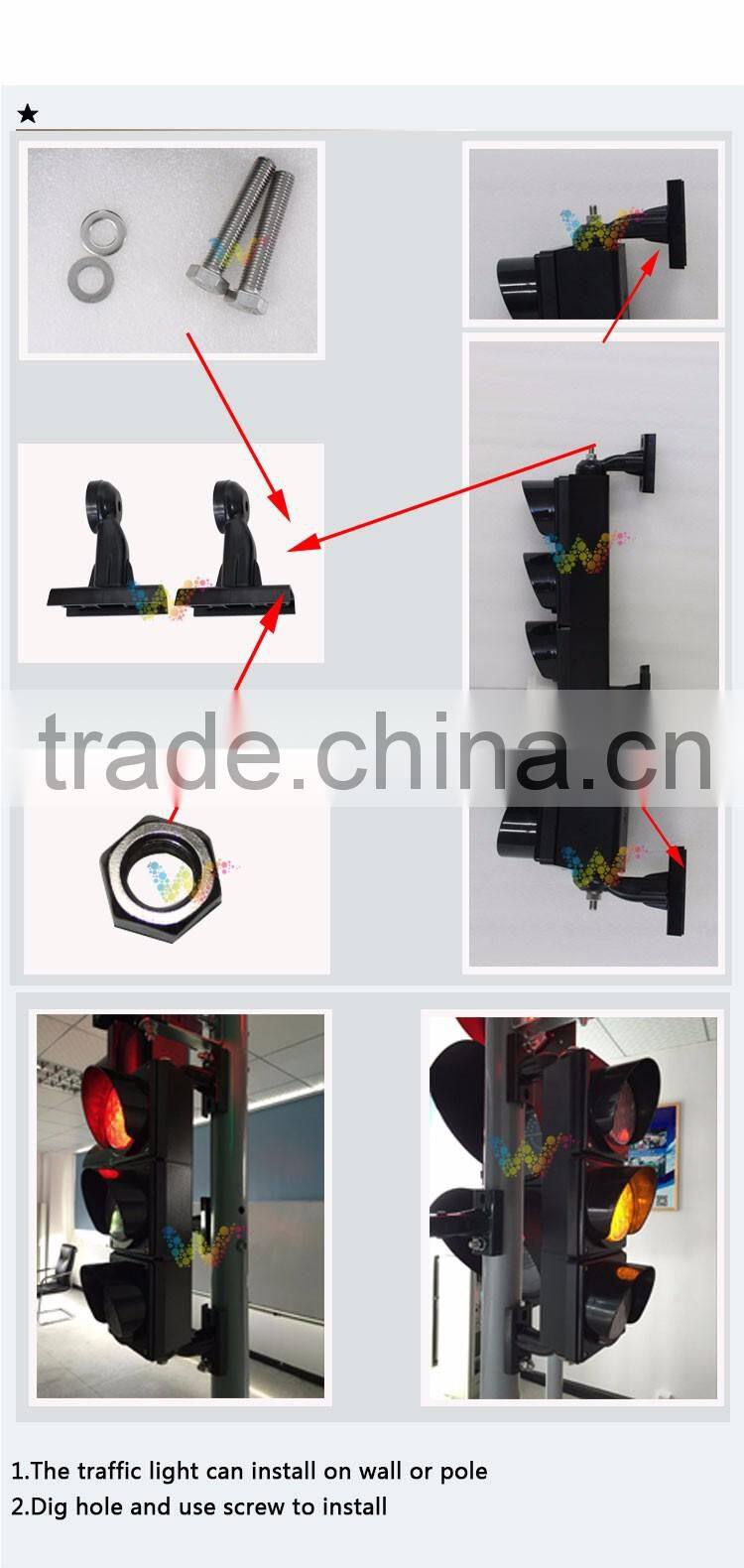 New design high brightness Epistar LED 100mm PC mini traffic lights