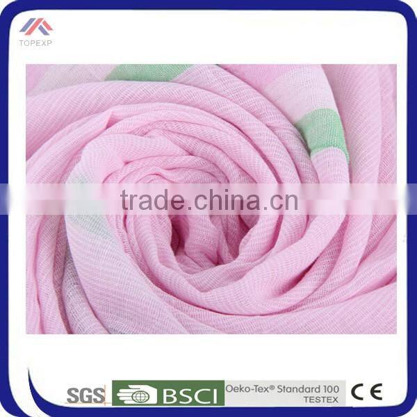Custom Pink Polyester Satin Scarf Trendy Scarf