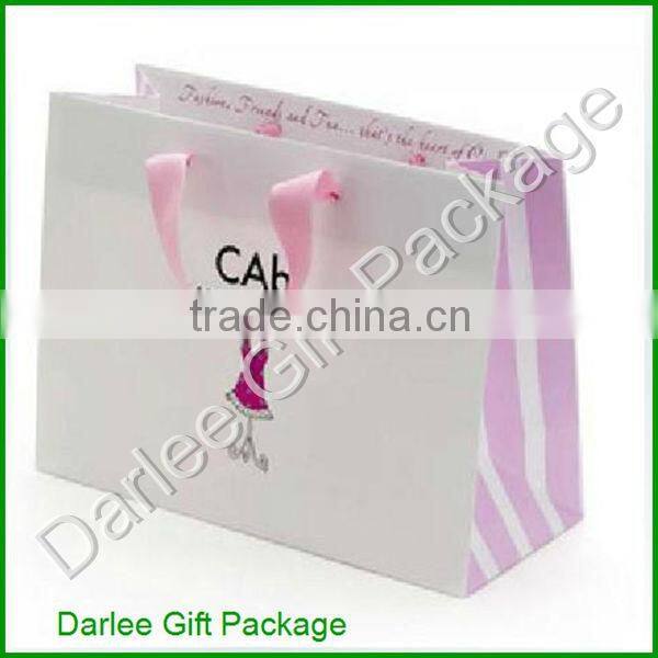 decorative paper shopping bag/packaging paper shopping bag / wholesale luxury paper shopping bag
