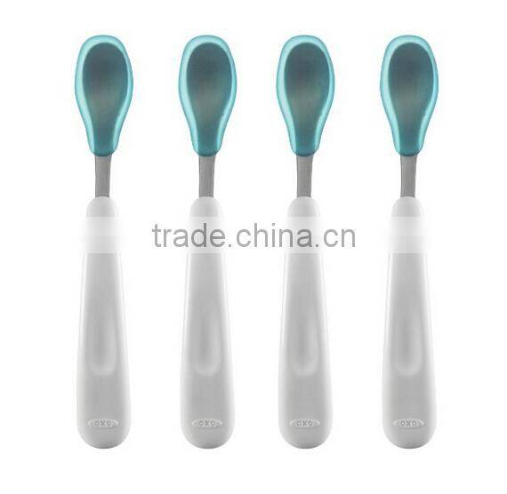 OXO high quality Tot Feeding Spoon Set with Soft Silicone spoons