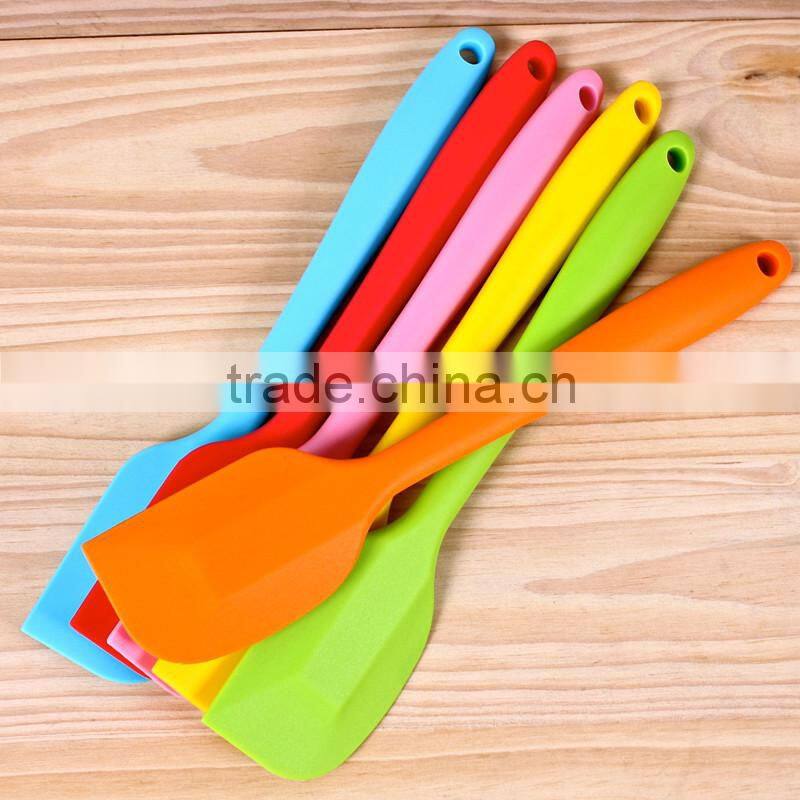 Mini style 2016 new Commercial Grade Kitchen colorful and wood handle Utensils SILICONE Cooking Shovel Set NY82