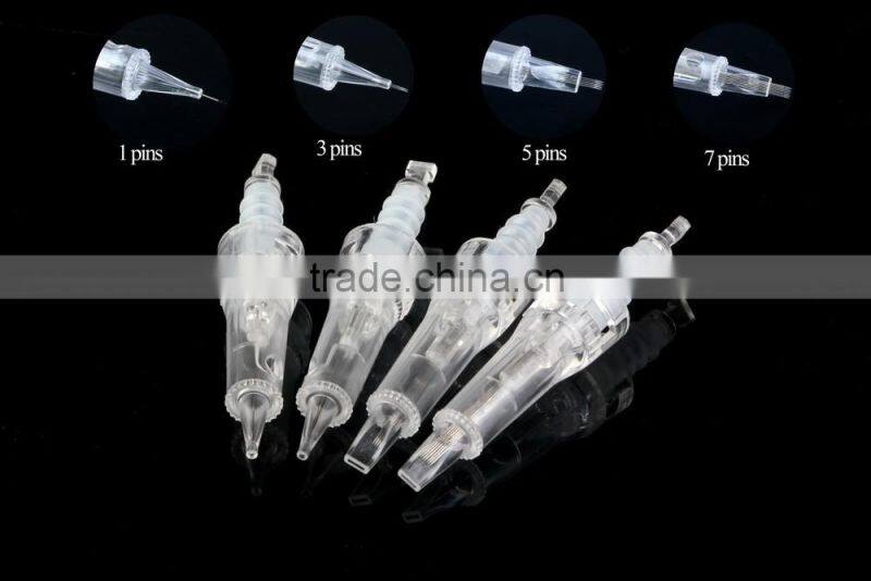 Derma pen 1 3 5 7 needle electric derma stam pen permanent makeup machine needle cartridge for eyelash, eyebrow, face or lips