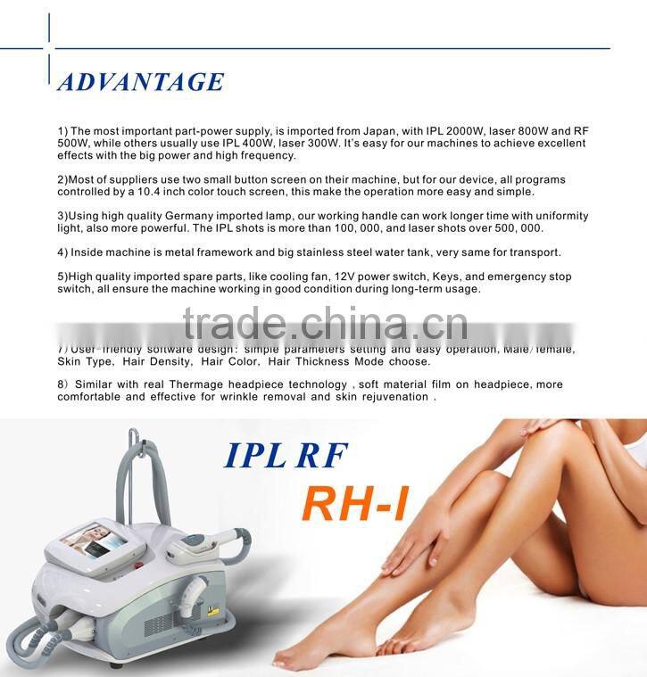 latest technology hot selling products elight shr ipl rf system