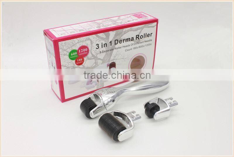 Professional 180/600/1200 Needles Derma Roller/ 3 in 1 Derma Roller Kit/ Medical Grade Derma Roller