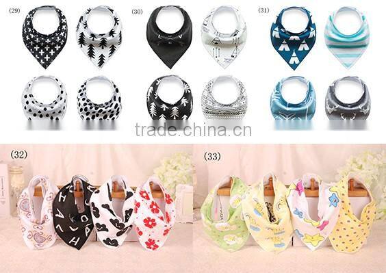 New Arrival Designs Baby bandana teething organic cotton baby bibs