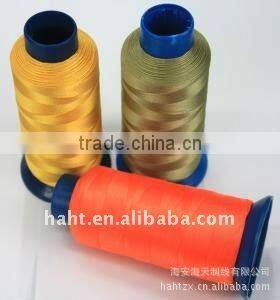 colorful sewing thread of leather clothing