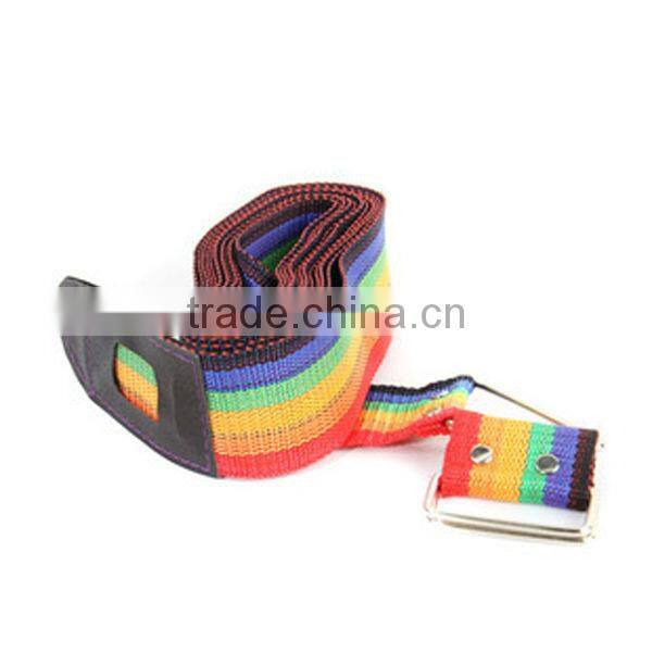 Embroidered ratchet tie down luggage strap for bagging machine