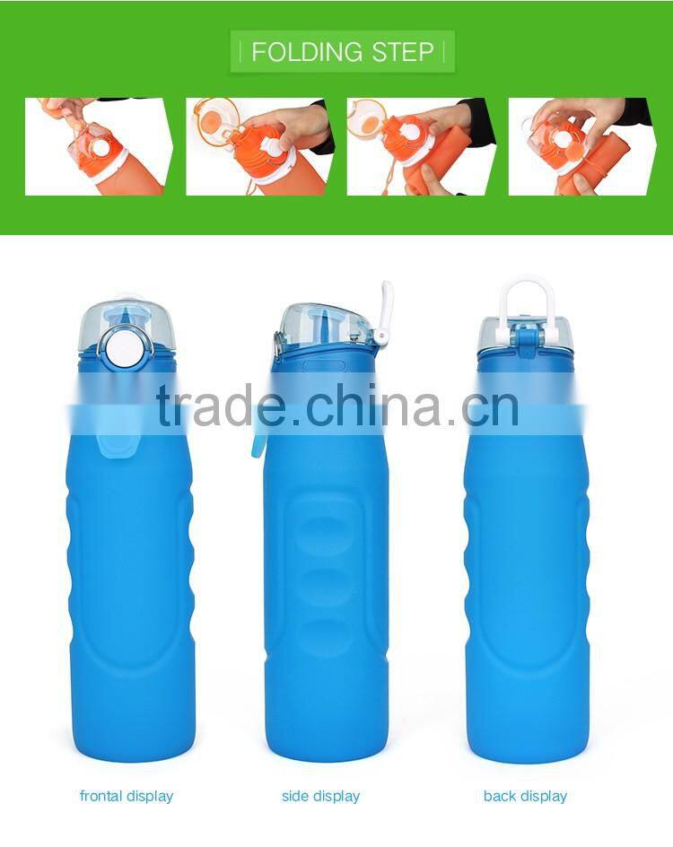 Large Size Silicone Foldable Outdoor Water Bottle