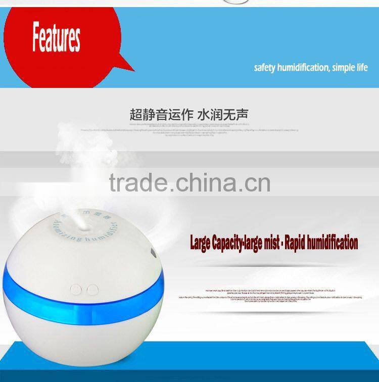water bottle room ultrasonic humidifier with night lamp