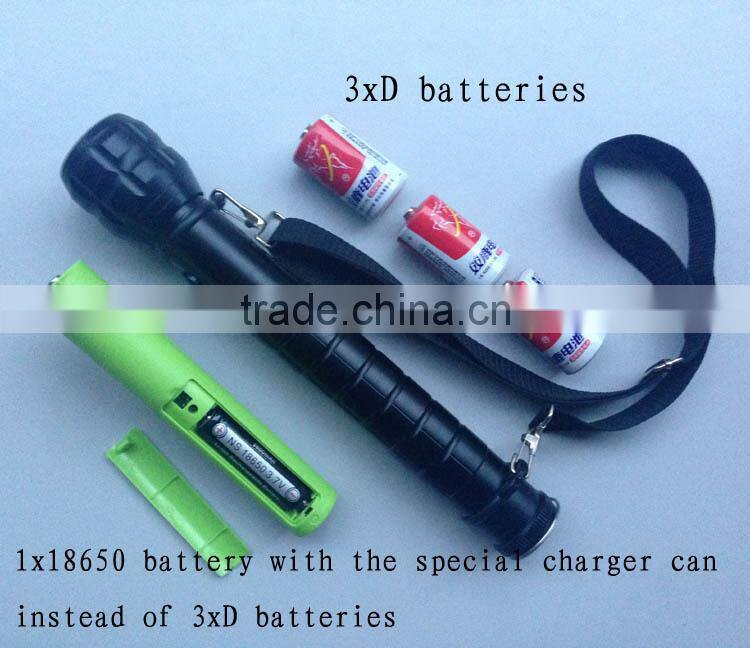 LED Flashlight zoom flashlight tactical flashlight 3XD batteries flashlight torch