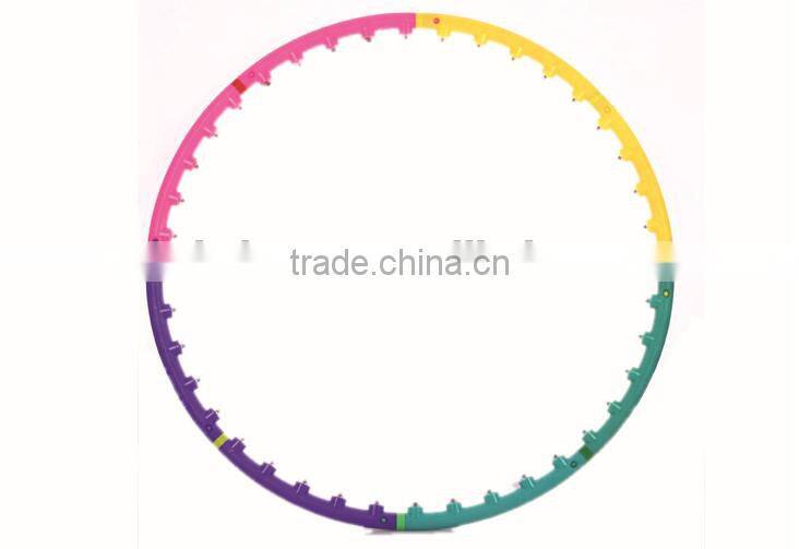 new design 8sections DIY Assembled Magnetic therapy hula hoop/Weighted detachable 98cm PP hula hoop