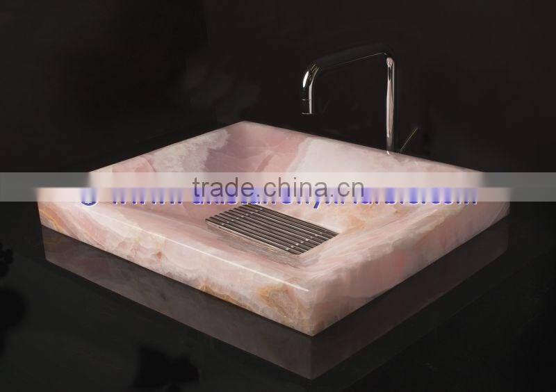 HOT SALE POPULAR PINK ONYX SINKS BASINS COLLECTION