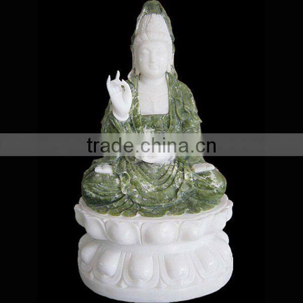 Small Marble Sitting Statue of Kwan-yin