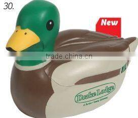 Printed pu stress yellow duck for promotion