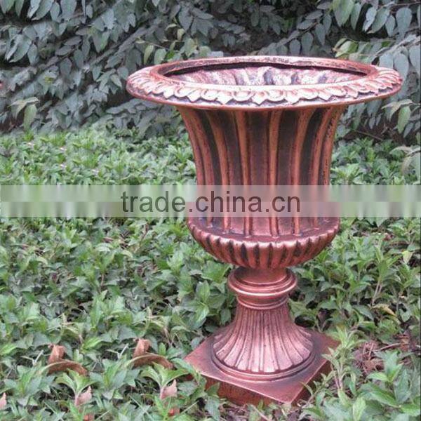 Classical Polyresin Bronze Outdoor Pots Flower Planter