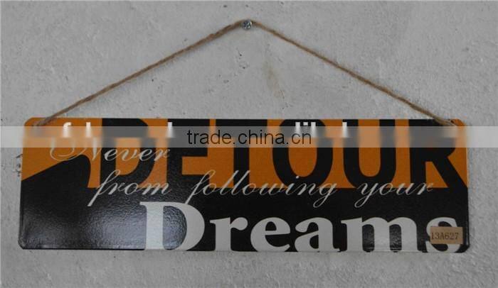 2016 custom antique french metal hanging door signs